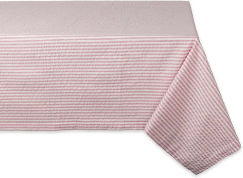 Vista 9 de DII Colección de mesa a rayas de sirsaca 100% algodón, aguamarina, mantel, 60x84, 1 pieza