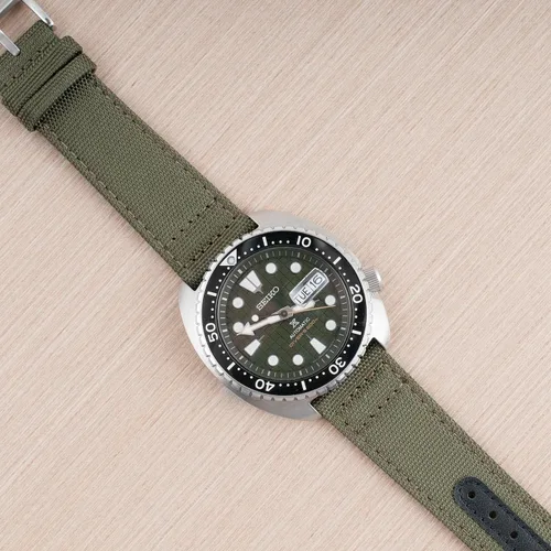 Vista 129 de StrapHabit Correa de reloj de liberación rápida, correa de reloj de tela de vela, dos longitudes, correa de reloj de piel de nailon, 0.748 in, 0.787