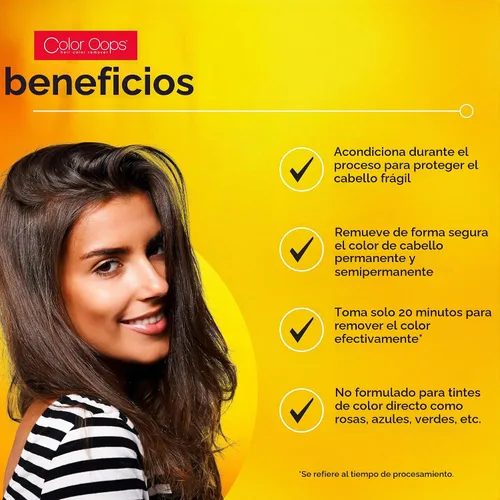 Vista 4 de Color Oops decolorante de cabello con extra acondicionador. 1 unidad de acondicionamiento extra