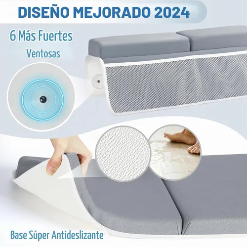 Vista 2 de beiens Juego de rodilleras de baño y coderas - Almohadillas de rodillas de baño gruesas y cómodas de 1.5' para bebé, almohadilla de rodillas suave