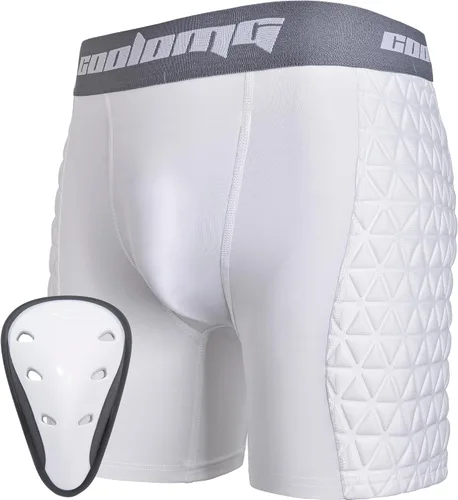 Vista 10 de COOLOMG Pantalones cortos deslizantes de béisbol para niños y jóvenes, con copa atlética, acolchados, para sóftbol, fútbol, lacrosse, hockey