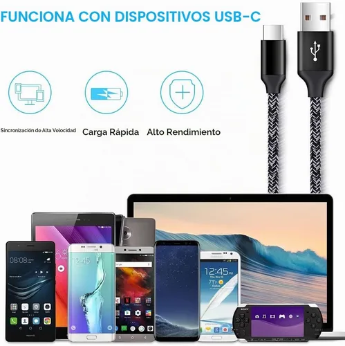 Vista 6 de Cable de carga rápida para Samsung Galaxy A17 A11 A01 A21 A51 A71 A16 A15 A14 5G A9 A12 A32 A52 A72 A13 A10E A03s A35 A55 S25 S24 S23 S22 S21+ S20