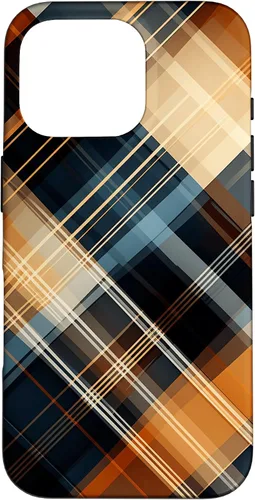 Vista 20 de Navy Black and Orange Plaid Halloween Fall Autumn Pumpkins Case for iPhone 17