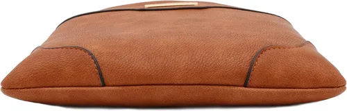 Vista 45 de Bolso bandolera clásico de tamaño mediano con placa dorada