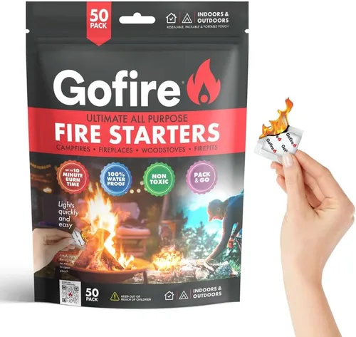 Vista 3 de GOFIRE Iniciador de fuego de viaje para acampar, senderismo, mochilero Usos: Parrilla, fogata, chimenea, estufa de leña Todo propósito
