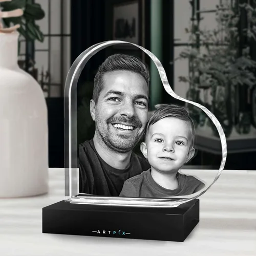Vista 9 de ArtPix 3D Foto de cristal, regalos personalizados para mujeres, hombres, esposa, marido, mamá, grandes regalos personalizados con tu propia foto