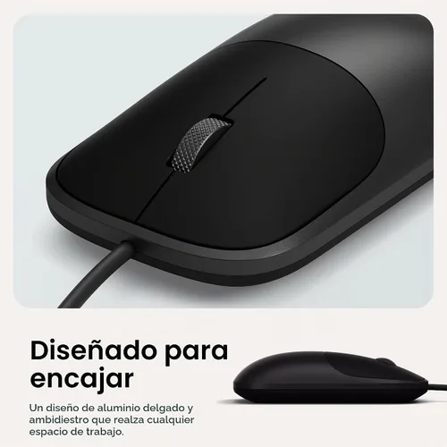 Vista 7 de Satechi Ratón delgado LX con cable, diseño USB-C de aluminio, negro Negro espacial