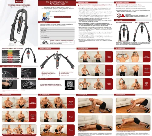 Vista 8 de Twister Arm Trainer, equipo de entrenamiento de pecho de potencia hidráulica 3 en 1 con ruedas de rodillo abdominal y ganchos, entrenador de brazo