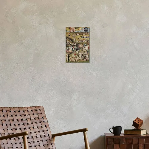 Vista 3 de ART.COM Lienzo decorativo para pared El jardín de las delicias terrenales por Hieronymus Bosch, 12 x 18 pulgadas