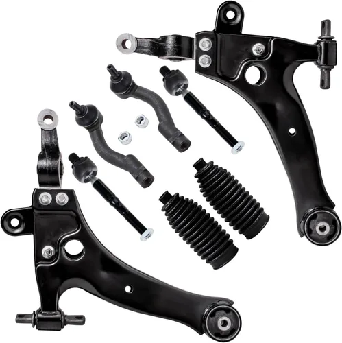 Vista 110 de Detroit Axle - Kit de brazos de control de extremo de 8 piezas para Toyota 2001-2003 Highlander 2002-2003 Camry Lexus ES300, 2 conjuntos de brazos