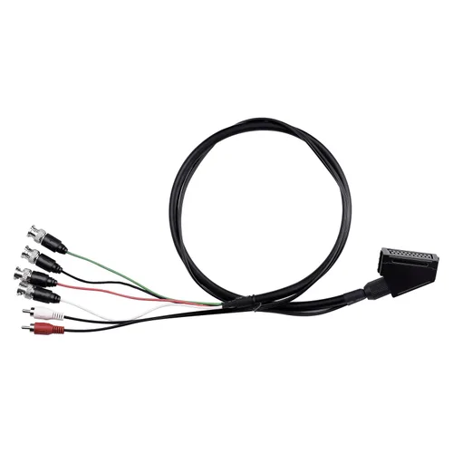 Vista 8 de XTPTFABS Cable hembra RGB Euro SCART a 4 RGB BNC y 2 RCA adaptador de audio y videojuego, uso para monitores Sony PVM serie BVM, monitor JVC Series