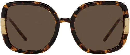 Vista 2 de Tory Burch TY9063U - Lentes de sol para mujer, tortuga oscuramarrón sólido, talla 56