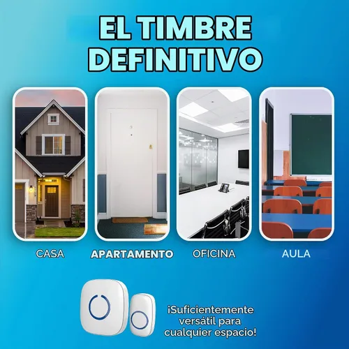 Vista 9 de Timbre inalámbrico de SadoTech – Kit de timbres y timbres impermeables inalámbricos – Rango de más de 1000 pies, timbre de 52 tonos, 4 niveles