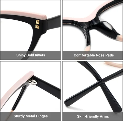 Vista 5 de Zeelool Gafas de ojo de gato con estilo para las mujeres Gafas elegantes Cascata ZOA01858