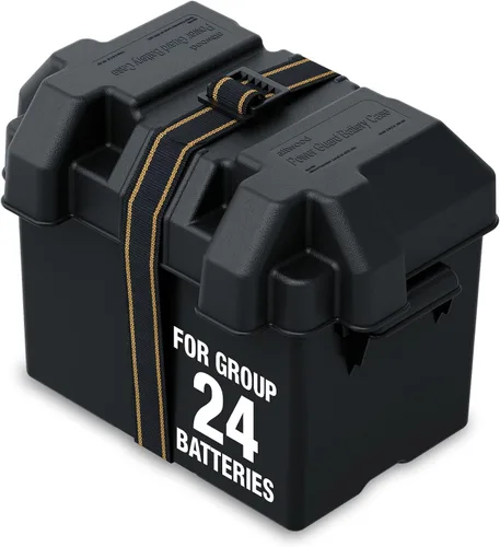 Vista 11 de Attwood 9082-1 Caja de batería pequeña con kit de montaje y correa, compatible con baterías de la serie 16 y U1, color negro