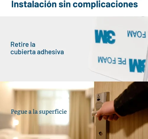 Vista 5 de Inaya Cerradura de palanca de puerta a prueba de niños, cerradura de manija de puerta a prueba de bebés, diseño minimalista, adhesivo 3M y sin
