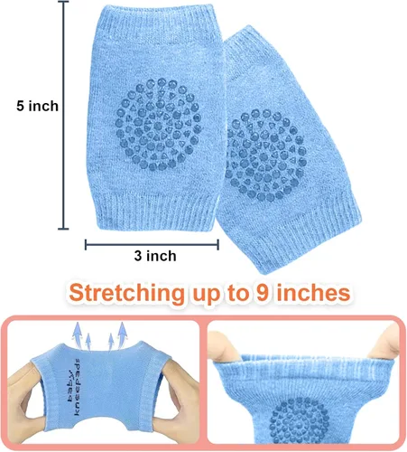Vista 10 de Almohadillas antideslizantes para gatear para bebés, protegen la rodilla del bebé para gatear