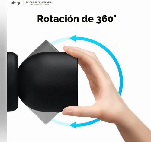 Vista 5 de elago Funda de silicona para Google Nest Cam para exteriores o interiores Negro