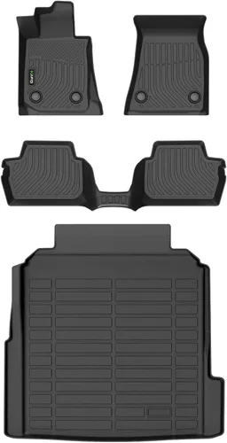 Vista 45 de HAFIDI® - Tapetes para auto con almacenamiento debajo del asiento, para todo clima, antideslizantes, de elastómero termoplástico, para la primera