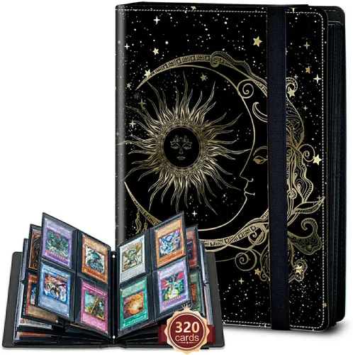 Vista 13 de Rossy Carpeta de tarjetas con 4 bolsillos, carpeta de tarjetas intercambiables, álbum de colección de tarjetas, para 160 tarjetas, carpeta