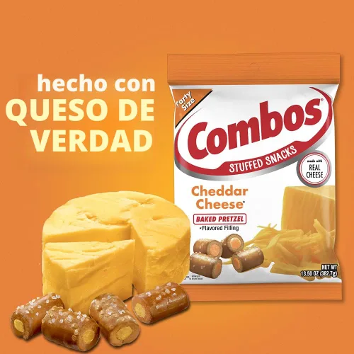 Vista 5 de Combos Bocadillos de pretzel horneados con queso cheddar, 13.5 onzas, bolsa, 13.5 onzas