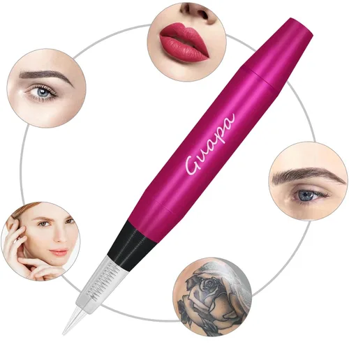 Vista 4 de Guapa Microblading máquina de tatuaje eléctrica MST máquina de maquillaje permanente dispositivo de pistola de tatuaje con 50 agujas de cartucho