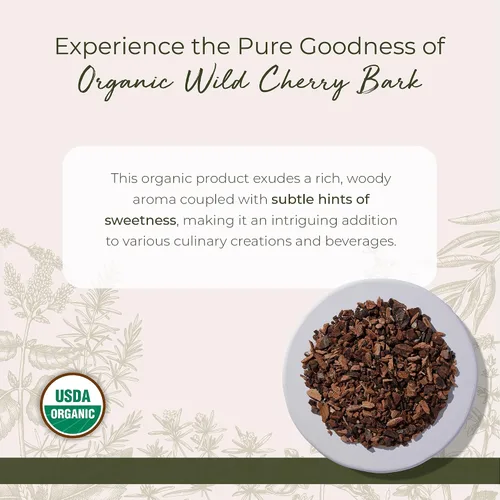 Vista 2 de Starwest Botanicals Wild Cherry Bark Organic, Prunus Serotina - Bolsa de 4