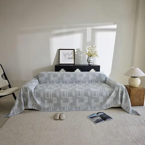 Vista 22 de DREAMINGO Funda de Sofá de Chenilla Beige Bohemia Geométrica Jacquard para Sofá de 3 Cojines Antideslizante Seccional Forma de L para Perros