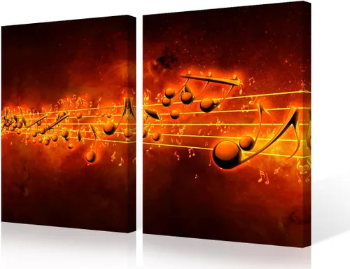 Vista 81 de Lienzo decorativo para pared, diseño de DJ Music Mixes the Track HD impreso en pinturas, 2 piezas, imágenes abstractas para sala de estar, obra