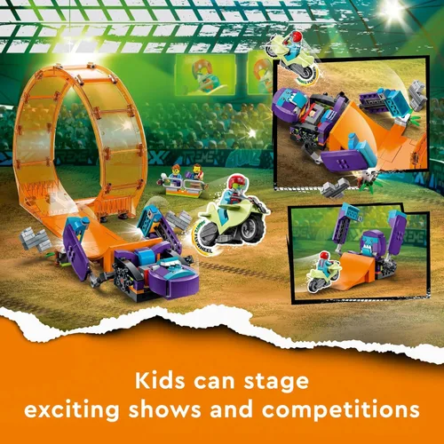 Vista 3 de LEGO City Stuntz Smashing Chimpancé Stunt Loop 60338 - Juego de juguetes de construcción para niños, niñas y niños a partir de 7 años (226 piezas)