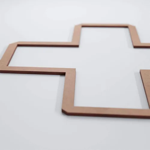Vista 71 de 7 3/8"W X 7 3/8"H Extra Pequeño Fowler Decorativo Fretwork Madera Paneles De Pared, Aliso
