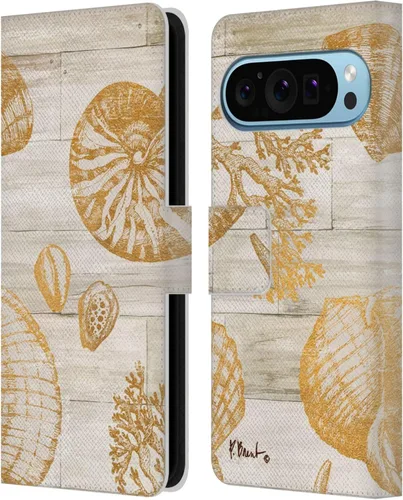 Vista 10 de Head Case Designs Officially Licensed Paul Brent Agate Mermaid Coastal Leather Wallet Case Compatible with Google Pixel 9 / Pixel 9 Pro