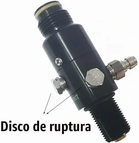 Vista 4 de Válvula reguladora de tanque de aire comprimido CO2 Aopkeo 5/8"-18UNF o M18*1.5 Entrada 4500psi para Paintball Airsoft PCP