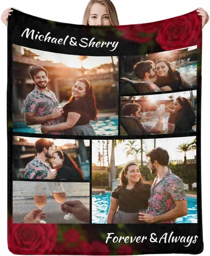 Vista 26 de Regalos para papá, manta de regalo personalizada con imagen, manta personalizada para el Día del Padre con foto, manta personalizada de cumpleaños