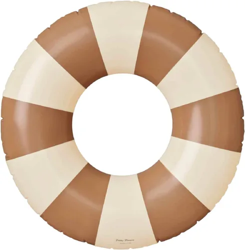 Vista 46 de Petites Pommes Flotador de piscina a rayas para niños y niños pequeños, tubo interior duradero, diseño de rayas clásico impreso a mano, dona