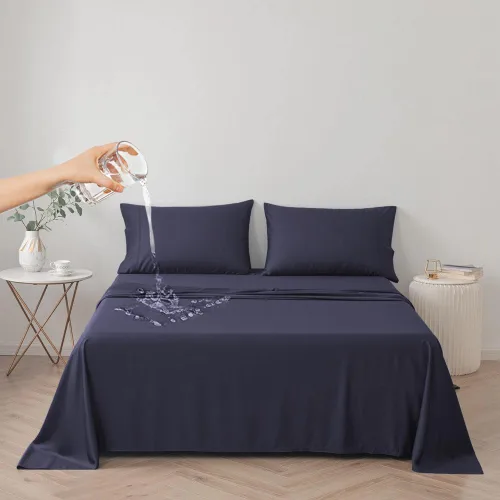 Vista 15 de Funda de cama impermeable para perros y gatos, resistente al pelo de las mascotas, funda protectora para cama con tela fina 100% impermeable