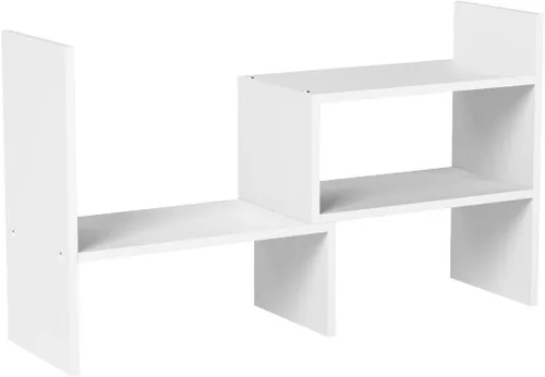 Vista 7 de Sorfity - Organizador de escritorio ajustable de madera, estante de exhibición de escritorio, estante de almacenamiento de escritorio, estante