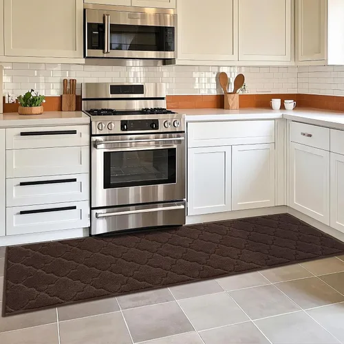 Vista 16 de COSY HOMEER Alfombras suaves de cocina [2 piezas] para el frente del fregadero súper absorbentes, tapetes y tapetes de cocina de 20 x 30 pulgadas/20
