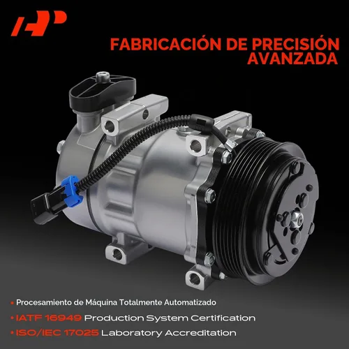 Vista 4 de Compresor de aire acondicionado A-Premium con embrague