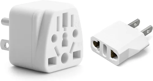 Vista 8 de Unidapt Adaptador de enchufe de viaje internacional para EE. UU., 2 piezas Negro