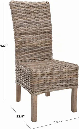 Vista 3 de Safavieh SAFAVIEH Home Collection Quaker - Juego de 2 sillas de comedor, madera, natural