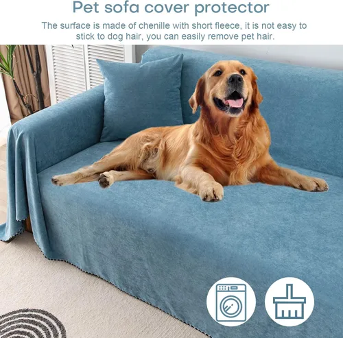 Vista 3 de Foreate Funda impermeable para sofá de mascotas, funda lavable para sofá modular de 3 cojines, protector de sofá a prueba de arañazos y gatos, 71 x