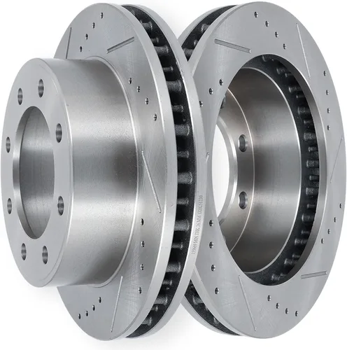 Vista 26 de SCITOO Rotores de freno trasero para Honda para CR-V 2002-2004 Frenos de disco perforados y ranurados Rotores de reemplazo: 31304 Brakes Kit Fit