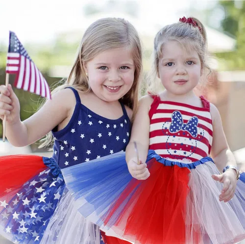 Vista 4 de 4th of July Tutu Tulle Skirt for Girls Women, Red White Blue Tutu Skirt Kids Adult Independence Day Patriotic Costume Unisex