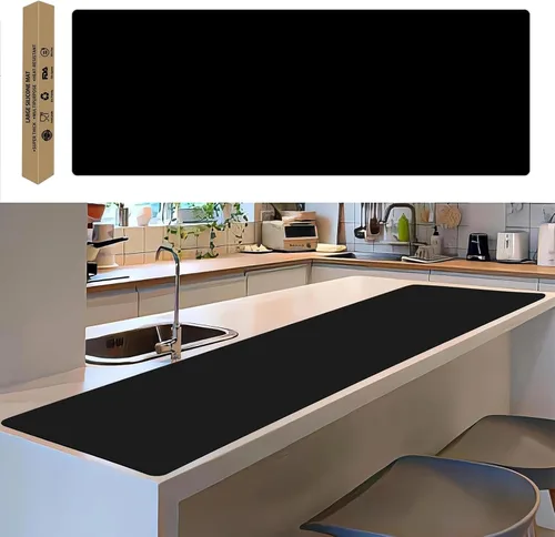 Vista 46 de Tapete de silicona súper grande, 120 x 24 pulgadas, tapete de silicona para encimera de cocina, tapete antideslizante resistente al calor, tapete