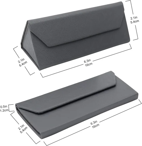 Vista 140 de Real Sic Funda para lentes de sol para hombres y mujeres, soporte magnético plegable para lentes de sol, inspirado en el color sólido
