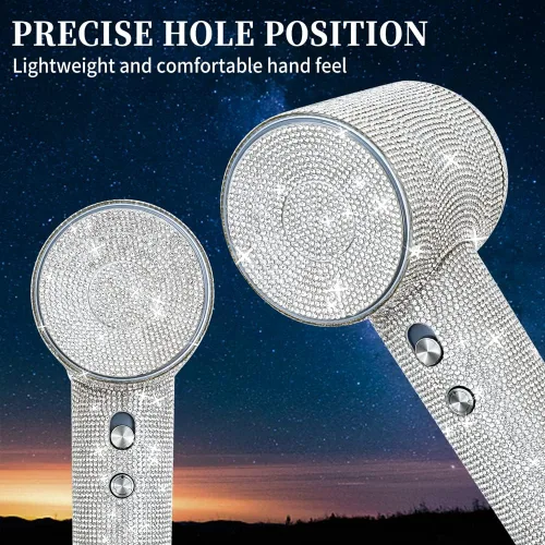 Vista 3 de Calcomanía de diamantes de imitación para secador de pelo Laifen, película protectora con cubierta de diamante para secador de pelo, diamante