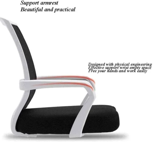 Vista 4 de Silla ergonómica de escritorio de oficina, silla giratoria de malla para computadora con silla de oficina, silla de computadora, silla de personal