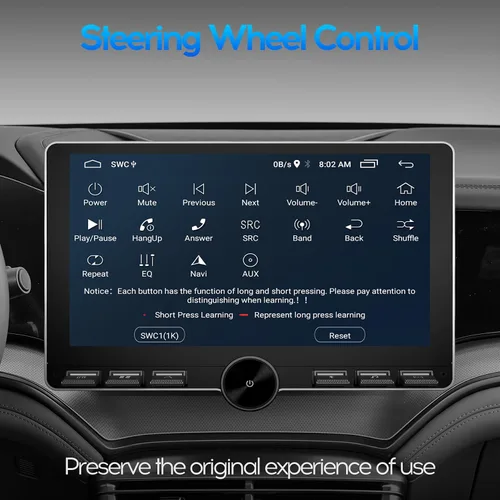 Vista 6 de 10" IPS QLED 1080P Full Touch 2+32G Doble DIN Radio de Coche Audio Video Receptores Estéreo con Apple CarPlay Android Auto Cámara de Visión Trasera