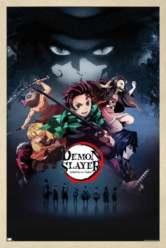 Vista 5 de Demon Slayer - Póster de pared Key Visual 3, 34 pulgadas de largo x 22.4 pulgadas de ancho, versión premium sin marco